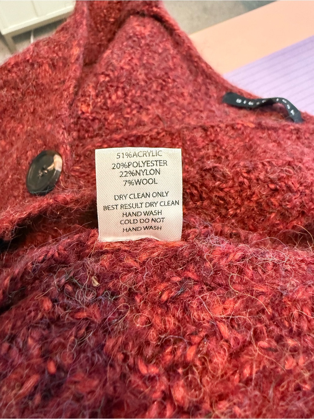 Gibson Rust Red Button-Front V-Neck Cardigan - Picture 5 of 5